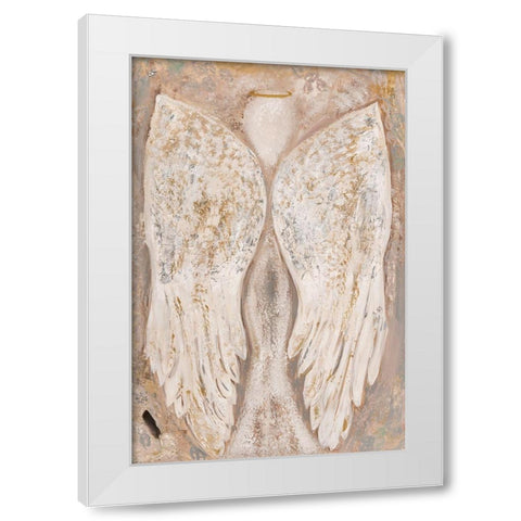 Golden Angel 1 White Modern Wood Framed Art Print by Barski, Karen