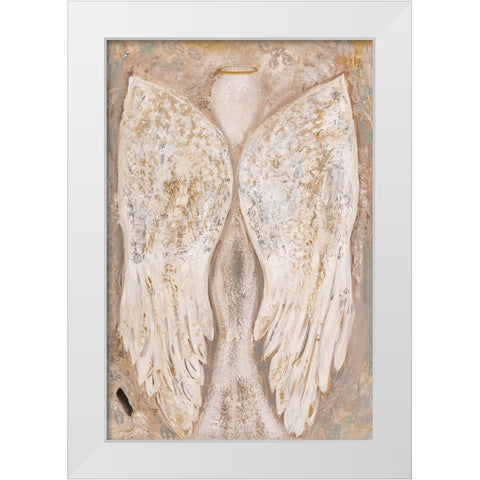 Golden Angel 1 White Modern Wood Framed Art Print by Barski, Karen