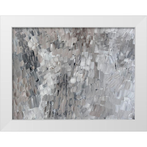 Neutral Fury White Modern Wood Framed Art Print by Barski, Karen