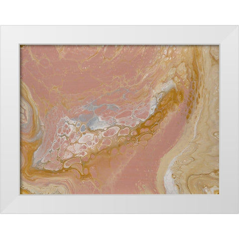 Swirly Flow White Modern Wood Framed Art Print by Barski, Karen