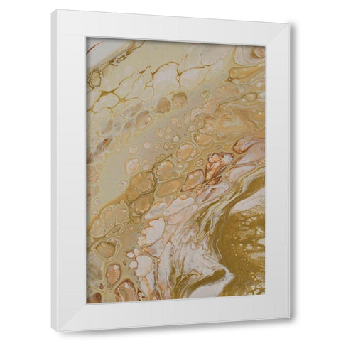 Crackling Conversations Split 2 White Modern Wood Framed Art Print by Barski, Karen