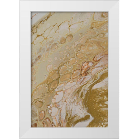 Crackling Conversations Split 2 White Modern Wood Framed Art Print by Barski, Karen