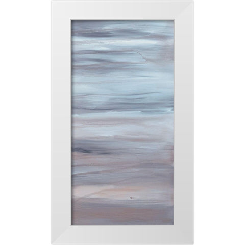 Relentless Waves 1 White Modern Wood Framed Art Print by Barski, Karen