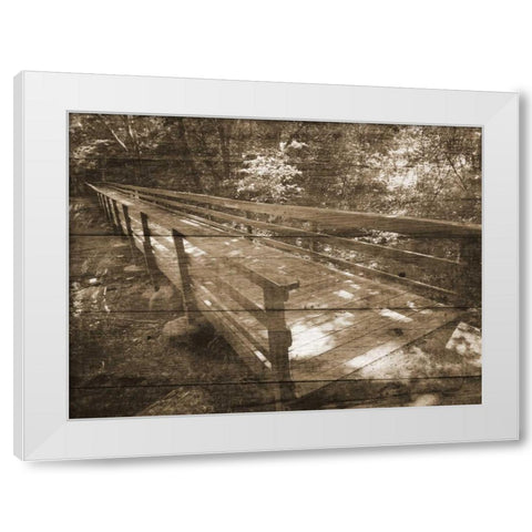 Eddys Bridge Memory White Modern Wood Framed Art Print by Unknown