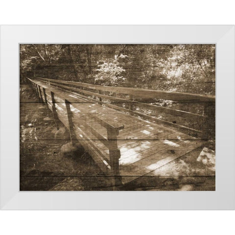Eddys Bridge Memory White Modern Wood Framed Art Print by Unknown