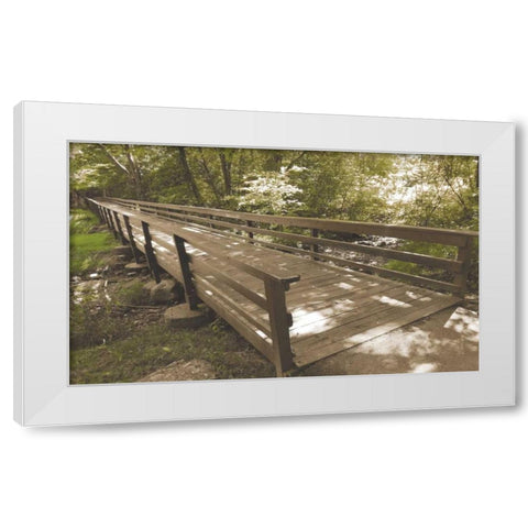 Eddys Bridge White Modern Wood Framed Art Print by Unknown