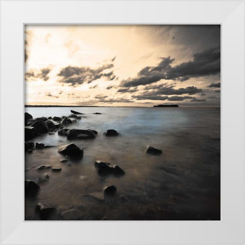 Sunset Cometh 2 White Modern Wood Framed Art Print by Brown, Victoria