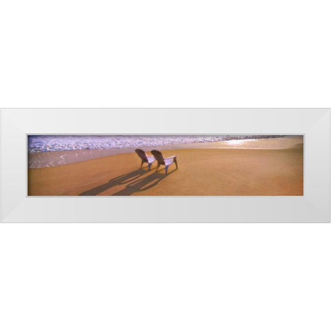 Adirondak Chair Shadows 1 White Modern Wood Framed Art Print by Foschino, Suzanne