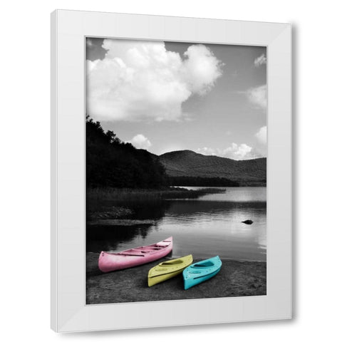 Kayak Pastels White Modern Wood Framed Art Print by Foschino, Suzanne