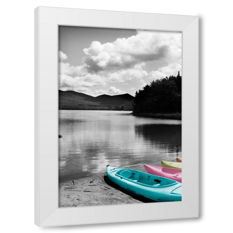 Kayak Pastels White Modern Wood Framed Art Print by Foschino, Suzanne