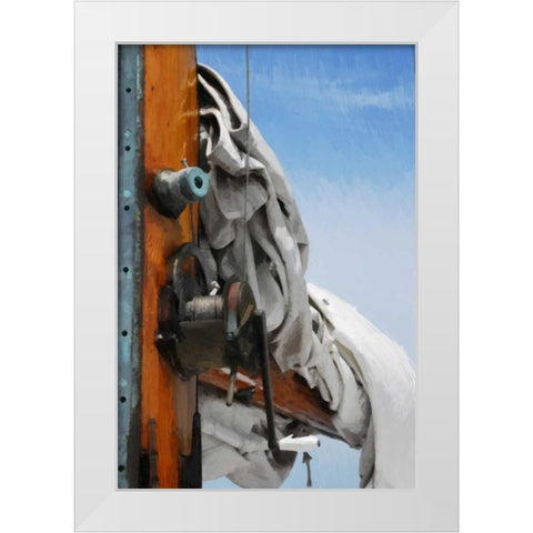 Ruffled Sail White Modern Wood Framed Art Print by Foschino, Suzanne