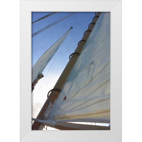 Sail And Mast White Modern Wood Framed Art Print by Foschino, Suzanne