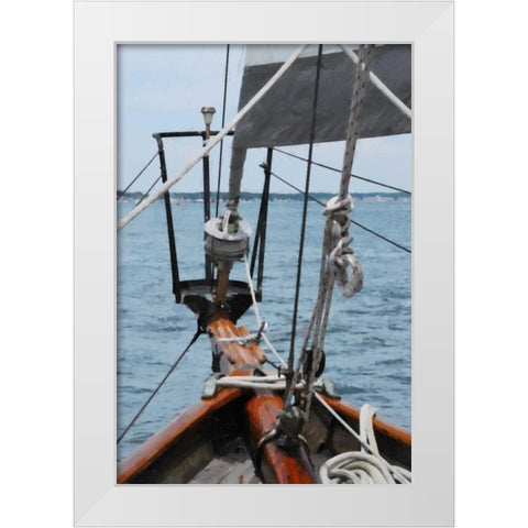 Sailboat Bow White Modern Wood Framed Art Print by Foschino, Suzanne