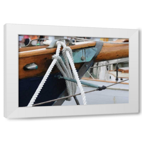 Sailboat Lines White Modern Wood Framed Art Print by Foschino, Suzanne