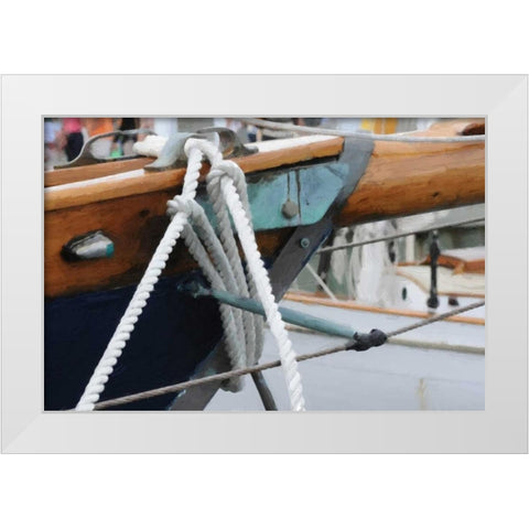 Sailboat Lines White Modern Wood Framed Art Print by Foschino, Suzanne