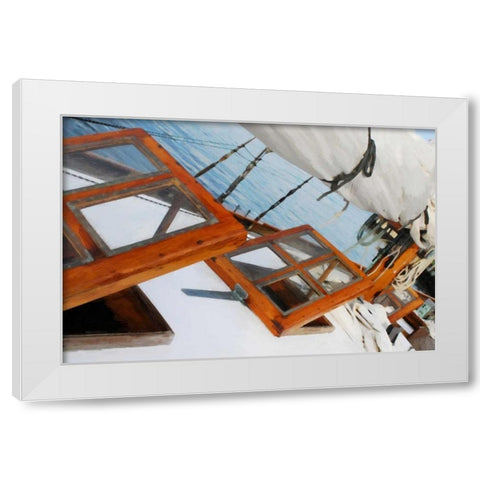 Sailboat Topside White Modern Wood Framed Art Print by Foschino, Suzanne