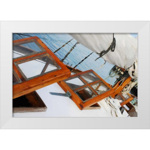 Sailboat Topside White Modern Wood Framed Art Print by Foschino, Suzanne