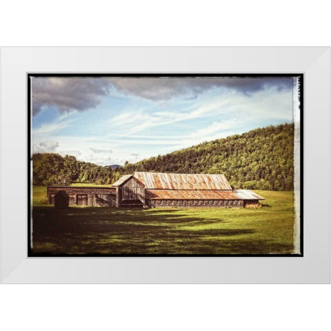 Country Barn 3 Vintage White Modern Wood Framed Art Print by Foschino, Suzanne