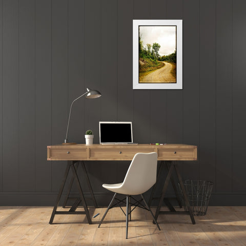 Winding Country Road White Modern Wood Framed Art Print by Foschino, Suzanne