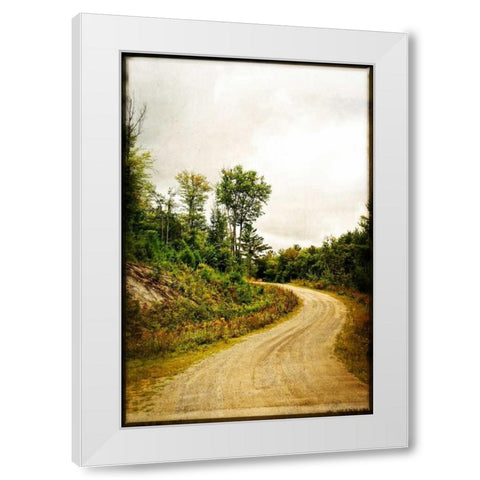 Winding Country Road White Modern Wood Framed Art Print by Foschino, Suzanne