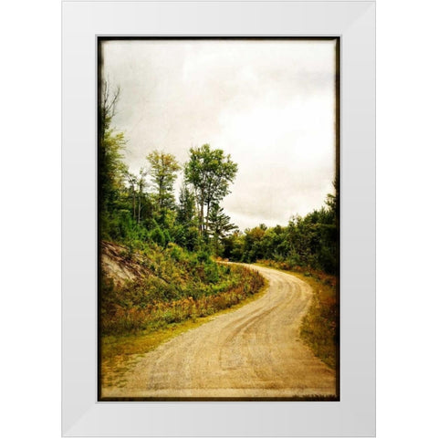 Winding Country Road White Modern Wood Framed Art Print by Foschino, Suzanne
