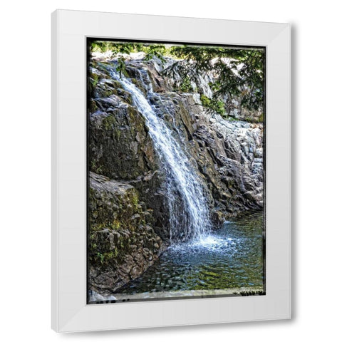 Back Country Waterfall White Modern Wood Framed Art Print by Foschino, Suzanne
