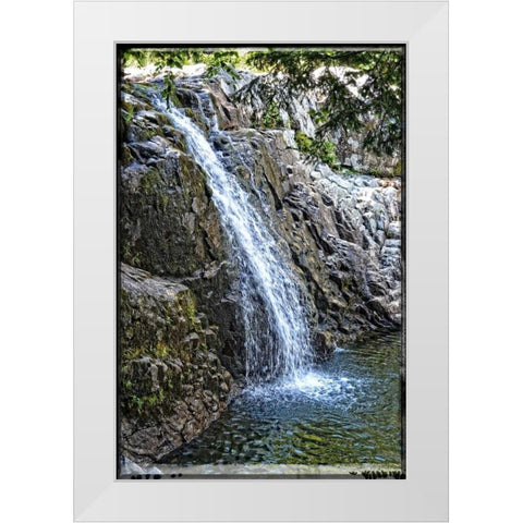 Back Country Waterfall White Modern Wood Framed Art Print by Foschino, Suzanne