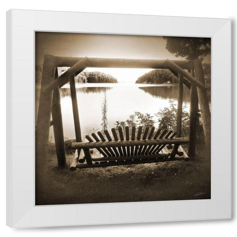 Sepia Lakeview White Modern Wood Framed Art Print by Foschino, Suzanne
