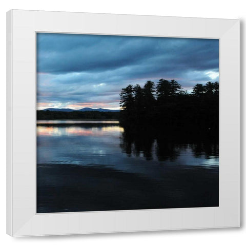 Sunset Lake Pink 2 White Modern Wood Framed Art Print by Foschino, Suzanne