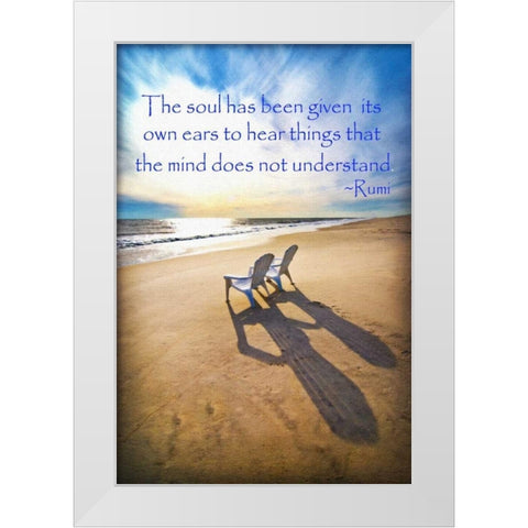 Beach Chairs Paint White Modern Wood Framed Art Print by Foschino, Suzanne