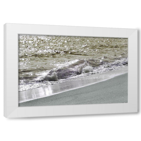 Wave and Sand A White Modern Wood Framed Art Print by Foschino, Suzanne