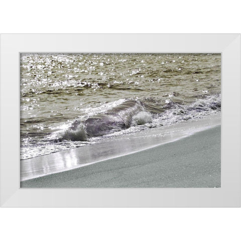 Wave and Sand A White Modern Wood Framed Art Print by Foschino, Suzanne