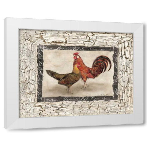 Fowl Play IV White Modern Wood Framed Art Print by Olson, Charlene