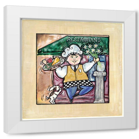 Al Fresco White Modern Wood Framed Art Print by Galaxy of Graphics