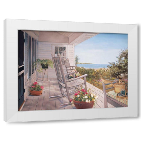 Shelter Island I White Modern Wood Framed Art Print by DeSantis, Bob