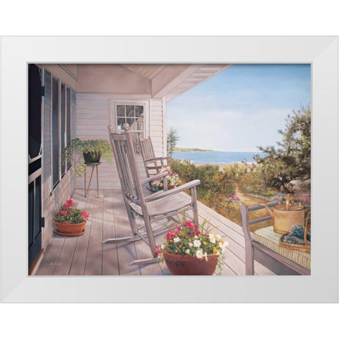 Shelter Island I White Modern Wood Framed Art Print by DeSantis, Bob