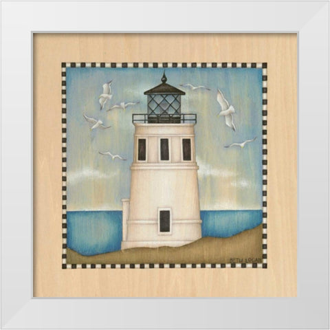 Lighthouse Cove II White Modern Wood Framed Art Print by Logan, Beth