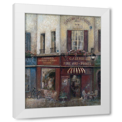 Artists Quarters White Modern Wood Framed Art Print by Manning, Ruane