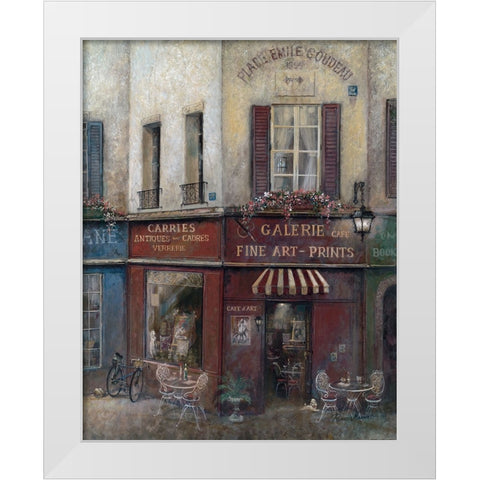 Artists Quarters White Modern Wood Framed Art Print by Manning, Ruane