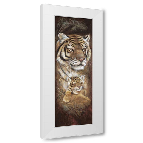 Maternal Instinct White Modern Wood Framed Art Print by Manning, Ruane