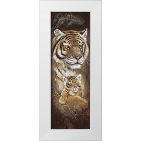 Maternal Instinct White Modern Wood Framed Art Print by Manning, Ruane