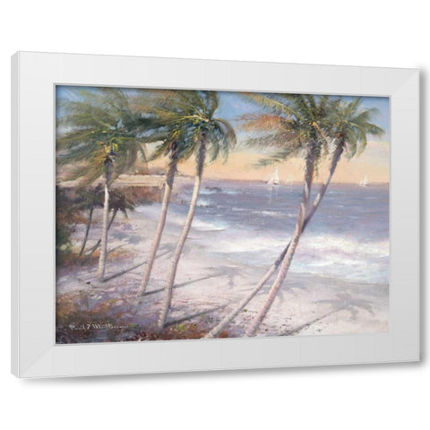 White Sand Beaches White Modern Wood Framed Art Print by Mathenia, Paul