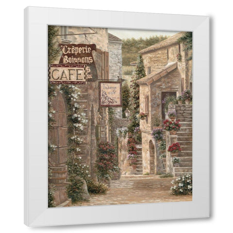 Creperie White Modern Wood Framed Art Print by Brown, Betsy