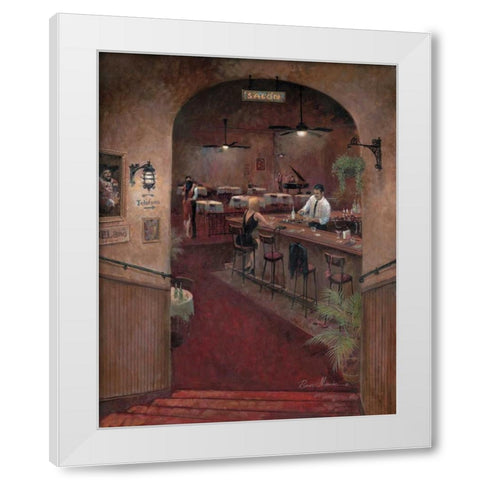 Lonely Heart White Modern Wood Framed Art Print by Manning, Ruane