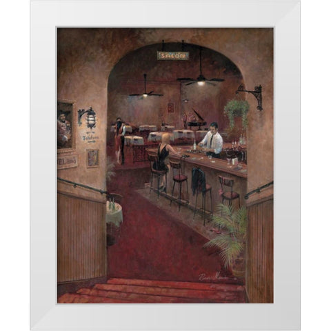 Lonely Heart White Modern Wood Framed Art Print by Manning, Ruane