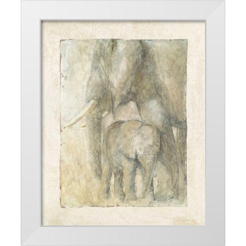 Motherly Love II White Modern Wood Framed Art Print by Galaxy of Graphics