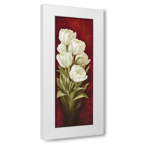 Magnificent Tulips I White Modern Wood Framed Art Print by Levashov, Igor