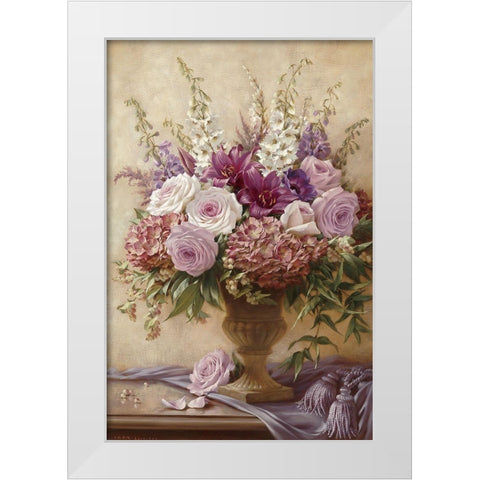 Symphony Bouquet II White Modern Wood Framed Art Print by Levashov, Igor