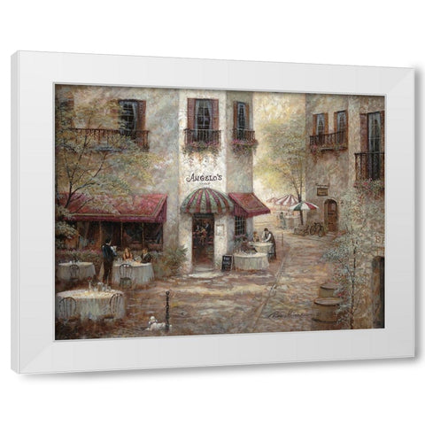 Angelos White Modern Wood Framed Art Print by Manning, Ruane