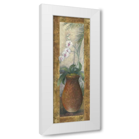 Orchids in Paradise I White Modern Wood Framed Art Print by Vollherbst-Lane, Elaine
